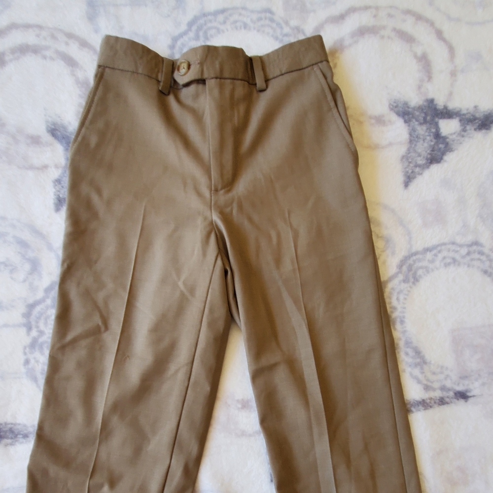 Girl's slacks in muted green - Picture 4 of 10